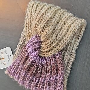 Handknit knot headband handmade by me